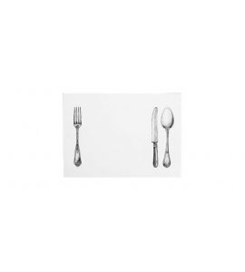 Tischset Sur la table weiß