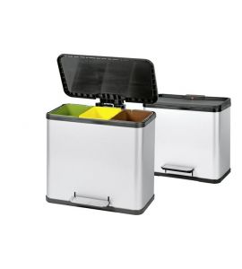 Treteimer Öko 3x11ltr.silber