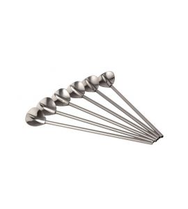 Trinkhalmlöffel 6er-Set Edelstahl