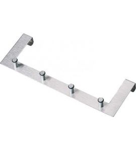 Türgarderobe Edelstahl mit 4 Haken