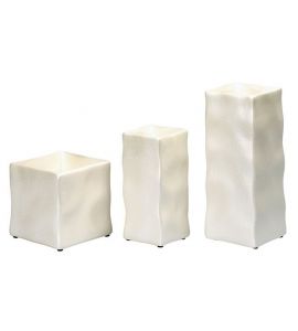 Vase 11X11x28cm champ metallic