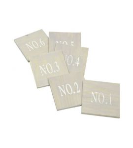 Untersetzer Holz 6St. No.1-6