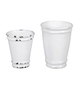 Vase 14x16 weiß angeschlagen
