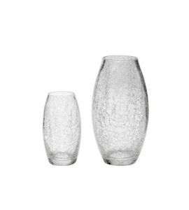 Vase craquele klar 6x6x17cm