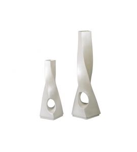 Vase mit Loch champagner