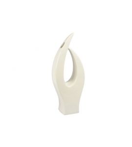 Vase weiß 17x9x42cm