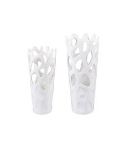 Vase weiß durchbr.32cm