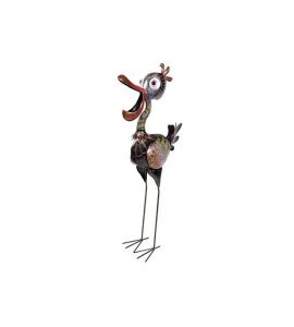Vogel Pelle schwarz-kupfer