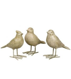 Vogel grau sort H11cm