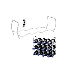 Weinflaschenregal 3er, Metall