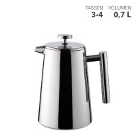 Weis Pressfilterkanne Edelstahl doppelwandig 0,7 ltr.