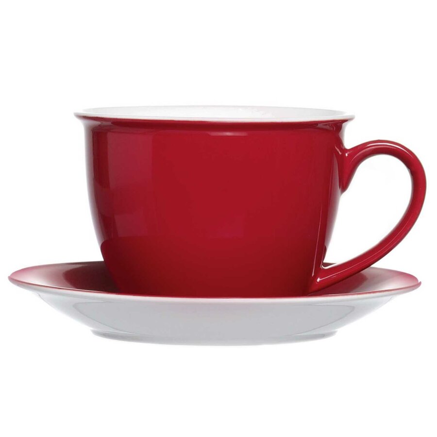 Piattino Jumbo Ritzenhoff & Breker Doppio, Rosso, Porcellana, Ø 17 Cm, Lavabile In Lavastoviglie