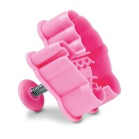 Städter Präge-Ausstecher mit Auswerfer Kinderwagen 5 cm rosa