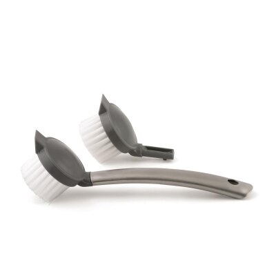 Weis Spülbürste mit Edelstahlgriff und Ersatzbürste