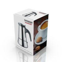 Weis Espressokocher 4 Tassen 200 ml Induktion Edelstahl