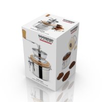 Weis Kaffeemühle Espressomühle mit Handkurbel 17 cm Edelstahl