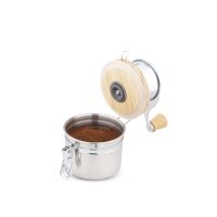 Weis Kaffeemühle Espressomühle mit Handkurbel 17 cm Edelstahl