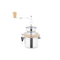 Weis Kaffeemühle Espressomühle mit Handkurbel 17 cm Edelstahl