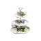 Sandra Rich Etagere Porzellan mit Henkel 3-stufig 39 cm weiß