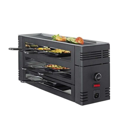 Spring Pizza Raclette Set 12-tlg. mit Alugrillplatte schwarz 46 cm