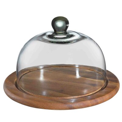 Zassenhaus Käseglocke mit Glasdeckel Akazie Ø 25 cm