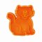 Städter Präge-Ausstecher mit Auswerfer Katze 6 cm orange