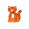 Städter Präge-Ausstecher mit Auswerfer Katze 6 cm orange