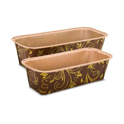 Städter Einweg Kasten-Papierbackformen Mini 17,5x7 cm H 5 cm 6er Set