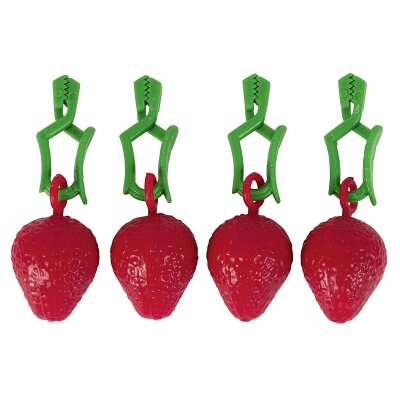 Tischtuchhalter Tischtuchbommel 4er-Set Erdbeere
