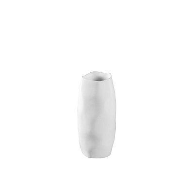 Vase Rivello Keramik 10x10x20 cm weiß glasiert