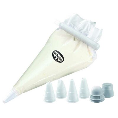 Dr. Oetker Kitchen tools Classic 10 Einweg-Spritzbeutel + 4 Tüllen