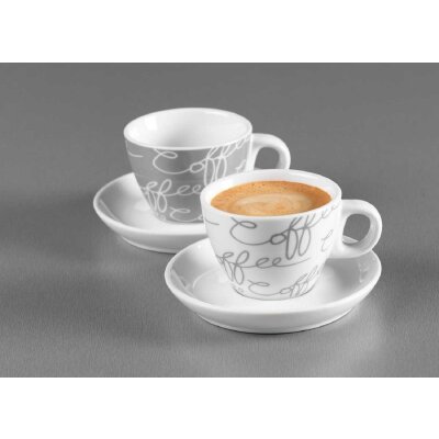 FLIRT by R&B Espressotasse Cornello mit Untertasse 80 ml grey 2er Set