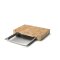 Continenta Schneidebrett mit Schublade 48x32,5x6 cm Gummibaumholz