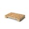 Continenta Schneidebrett mit Schublade 48x32,5x6 cm Gummibaumholz