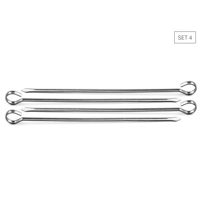 Weis Schaschlikspiesse Grillspieße breit 36 cm 4er- Set Edelstahl