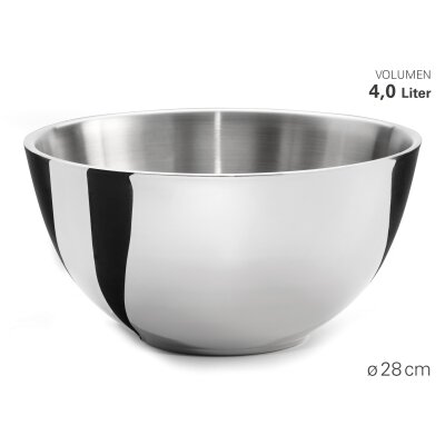 Weis Küchenschüssel doppelwandig Ø 28 cm 4 ltr. Edelstahl