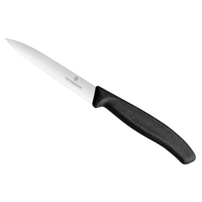 Victorinox Tomatenmesser Swiss Classic spitz Welle schwarz 10 cm