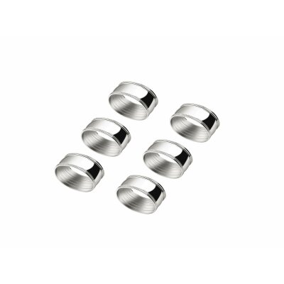Zilverstad Stoffserviettenringe oval 6er-Set Metall
