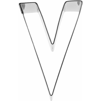 Birkmann Ausstechform Buchstabe V, Edelstahl, 6 cm