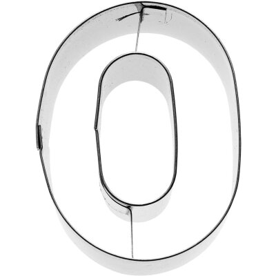 Birkmann Ausstechform Zahl 0, Edelstahl, 6 cm