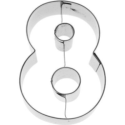 Birkmann Ausstechform Zahl 8, Edelstahl, 6 cm