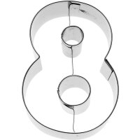 Birkmann Ausstechform Zahl 8, Edelstahl, 6 cm