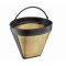 Cilio Kaffeedauerfilter Edelstahl vergoldet Größe 4 oder 1x4