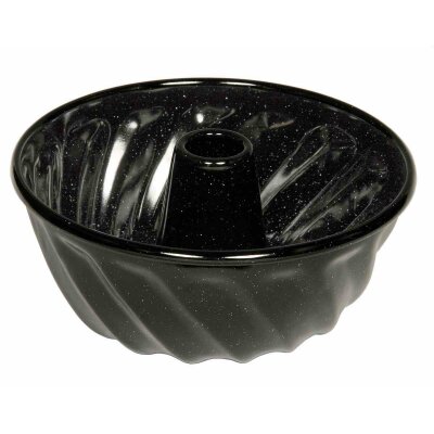 Riess Gugelhupfform Ø 22 cm x 10,3 cm Höhe Emaille Schwarz