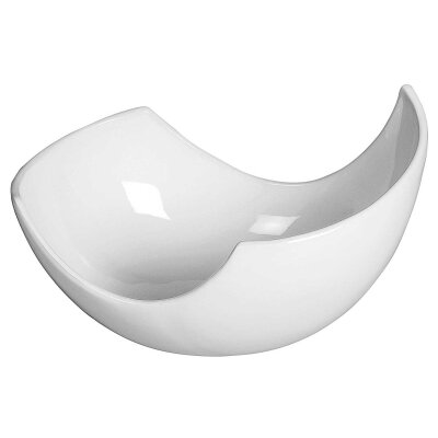 Schale Keramik 29x20x17 cm weiß glänzend