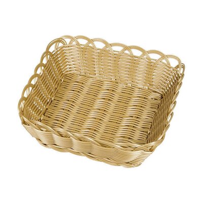 Kesper Brot- und Obstkorb, 29x29x9 cm, Kunststoffgeflecht