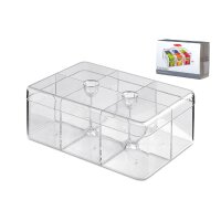 Mepal Teebox mit 6 Fächern rechteckig klar