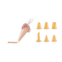 Tescoma Delicia Spritzbeutel Set 10x30 cm mit 6 Tüllen