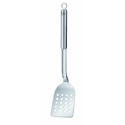 Rösle Pfannenschaufel mit Rundgriff gelocht Edelstahl 34,5 cm