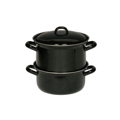 Riess Kartoffelkocher Ø18 cm 2 ltr. Profi Emaille schwarz